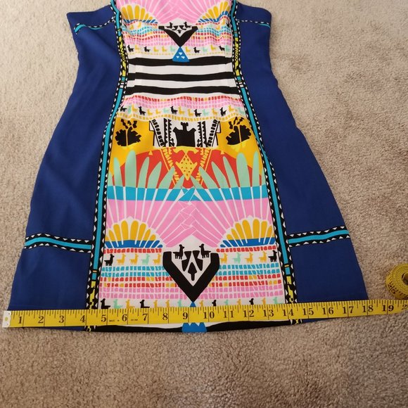 NWT Mara Hoffman Navy Sunrise Llama Alpaca Mini Dress, Size 2 - Picture 13 of 16